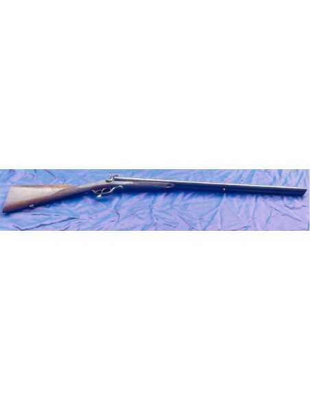 FUSIL DE CHASSE JUXTAPOSE A BROCHE LIEGEOIS.