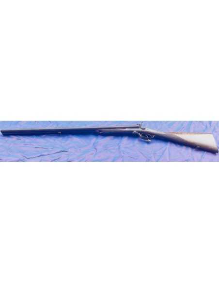 FUSIL DE CHASSE JUXTAPOSE A BROCHE LIEGEOIS.