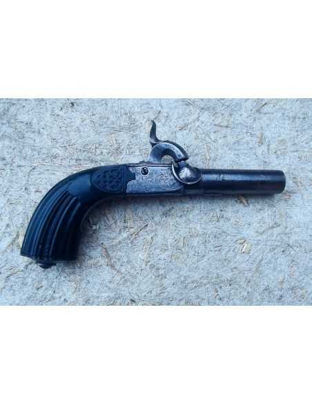 PISTOLET DE POCHE A PERCUSSION A CROSSE RENAISSANCE.