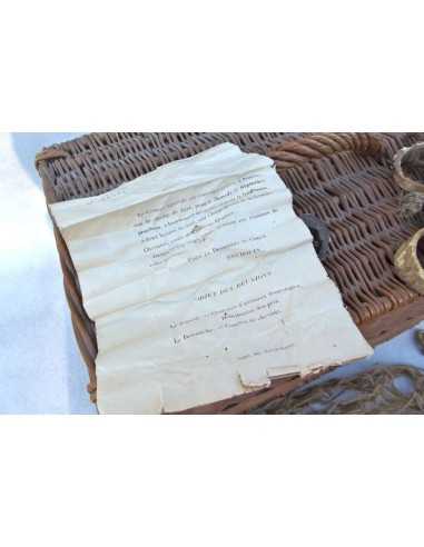 PANOPLIE DE CHASSEUR AU FURET vers 1880.
