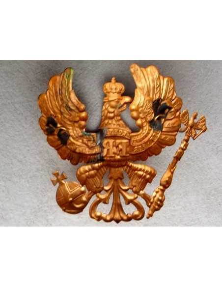 PLAQUE DE CASQUE A POINTE D’OFFICIER PRUSSIEN 1895.