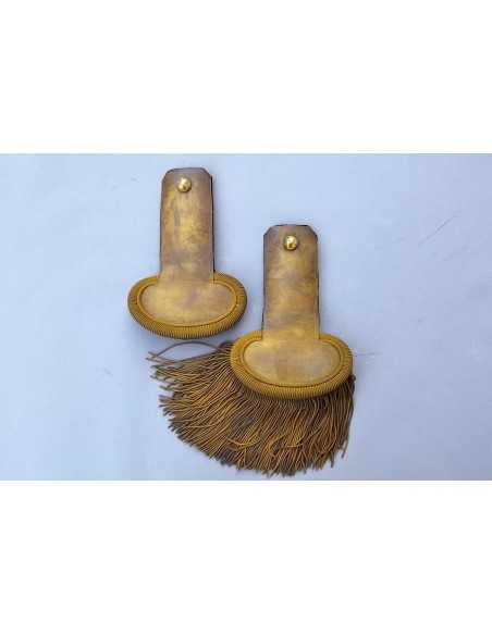 PAIRE D’EPAULETTES D’OFFICIER D’ARTILLERIE IIIe REPUBLIQUE.