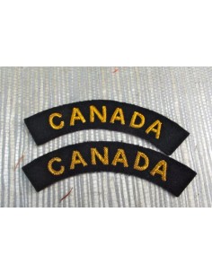 PAIRE DE TITLES ARMÉE CANADIENNE.