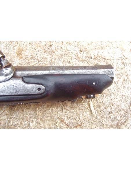 PISTOLET DE VOYAGE TRANSFORME À PERCUSSION, vers 1790.