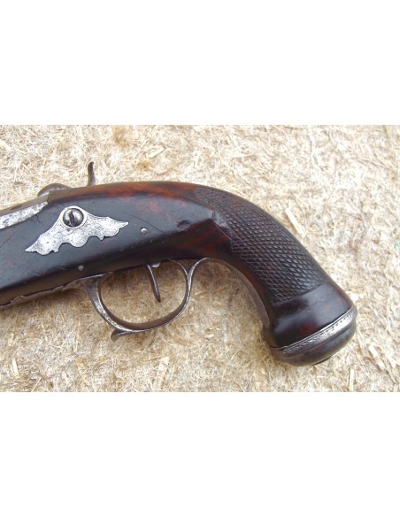 PISTOLET DE VOYAGE TRANSFORME À PERCUSSION, vers 1790.