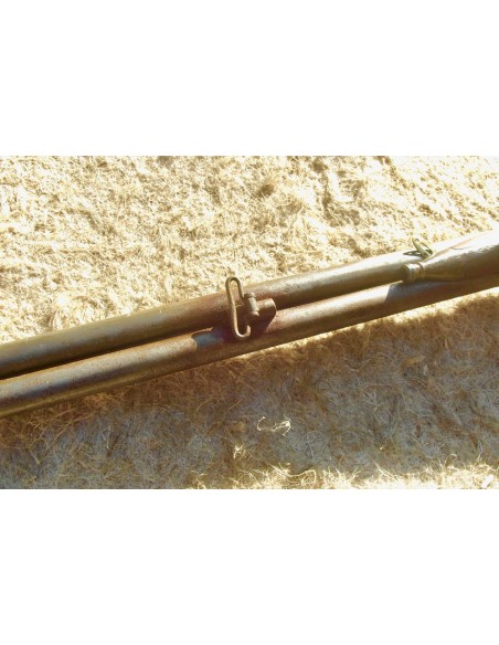 FUSIL DE CHASSE JUXTAPOSE A PERCUSSION CROSSE POLYCHROME.
