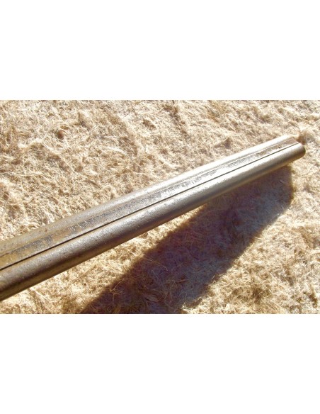 FUSIL DE CHASSE JUXTAPOSE A PERCUSSION CROSSE POLYCHROME.
