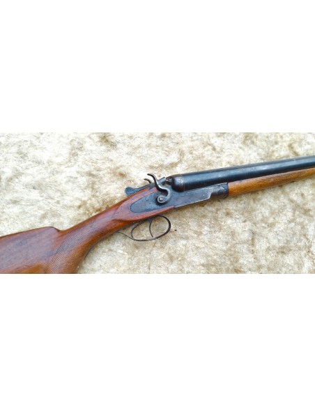 FUSIL DE CHASSE A CHIENS EXTERNES JUXTAPOSÉ MODIFIÉ A BLANC.