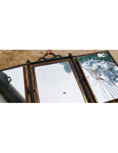 MIROIR TRIPTYQUE VERS 1900.