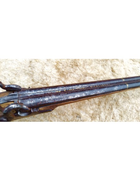 ELEGANT FUSIL DE CHASSE A SILEX TRANSFORMÉ PERCUSSION.