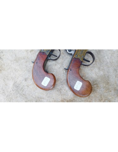 PAIRE DE PISTOLETS DE POCHE A SILEX...
