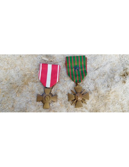 LOT DE MÉDAILLES « CROIX DE GUERRE ».